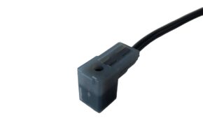 umspritzter Magnetventilstecker Bauform C P9,4 Länge=3 m, PVC H05VV-F , mit LED