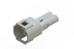 STECKVERBINDER GEHÄUSE, WEISS, male, 2 KONTAKTE