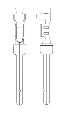D-SUB-KONTAKT AUSSENGEWINDE, CRIMP, GESTANZT