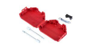 D-SUB HAUBEN-KIT, 25 POSITIONEN, KUNSTSTOFF ROT